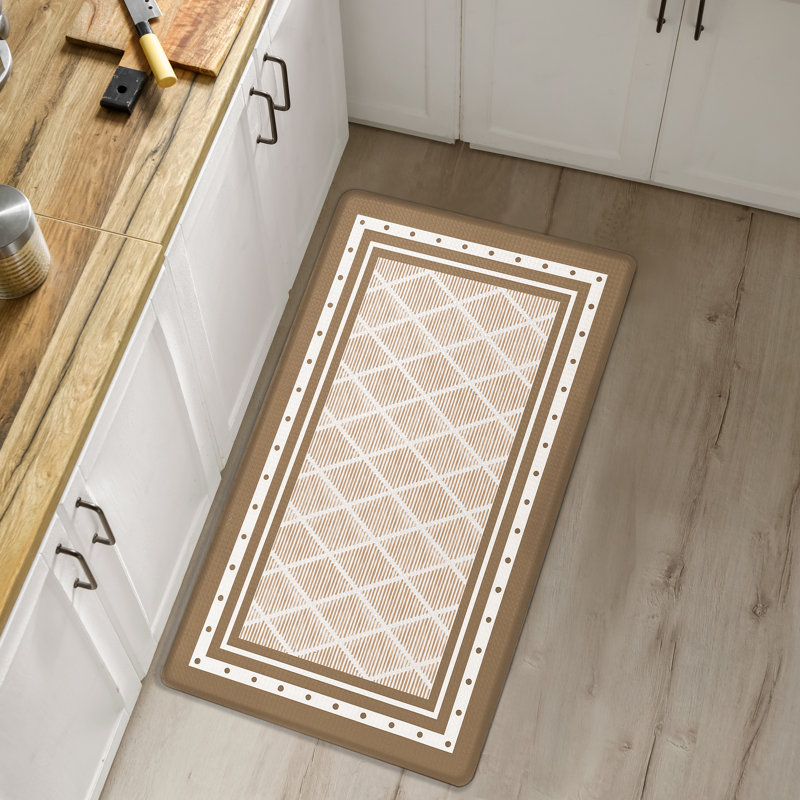 Diovanni Argyle Water Resistant Non-Skid Kitchen Mat