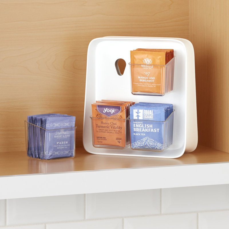 Pantry Organizers YouCopia® TeaStand® 80-Bag Tea Bag Cabinet Organizer and Caddy with Removable Bins