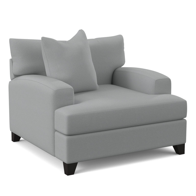 Fauteuil en polyester l 48 po Zani, Microfibre performance gitane bleu gitan