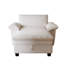 Chaise longue en chenille beige de 51 po avec rangement confortable et confortable pour la chambre à coucher-1385816532
