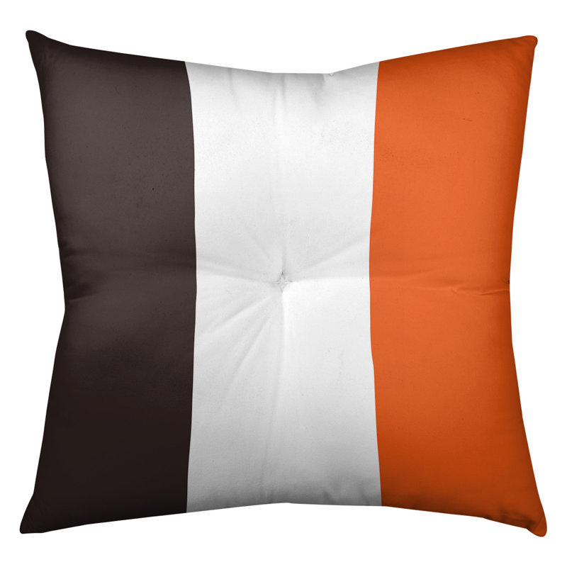  Coussin de sol touffeté, 26 po x 26 po, Brun / Orange