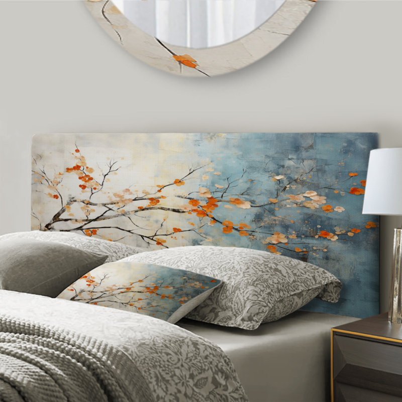 Tête de lit tapissier à motif floral Kasai, Grand