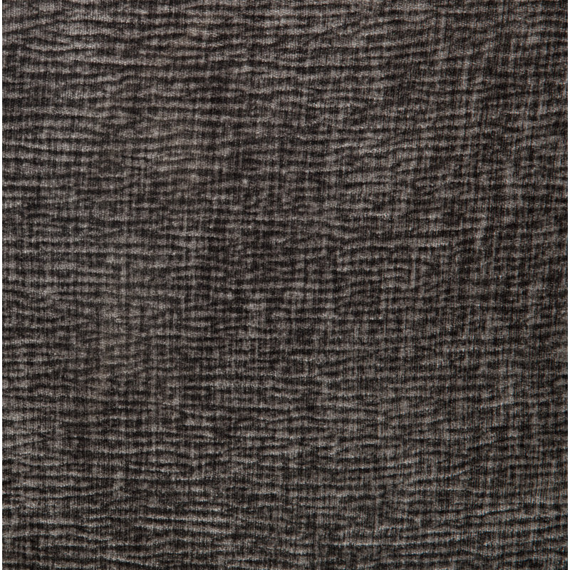 Jeff Accent Chair 2-piece Set In Modern Crystal Black Ribbed Linen On Solid Wood