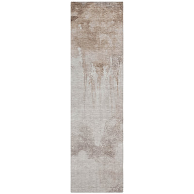 Machine Washable Indoor/Outdoor Xhevrie Taupe Rug
