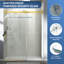 Porte de douche sans cadre de 56 à 60 po x H 76 po en verre trempé coulissant à fermeture douce avec revêtement antidéflagrant, doré-106231695