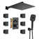 Revitalize 3-Function 12 Inch Wall Mount Rainfall Thermostatic Shower System with 6 Body Jets