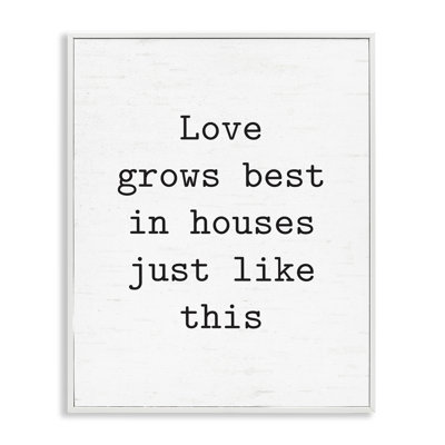 «Where Love Grows», art de la giclée encadrée par lettré et doublé bh-809
