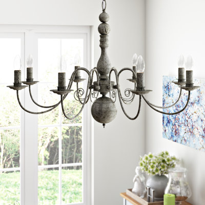 Asher 8 - Light Candle Style Chandelier