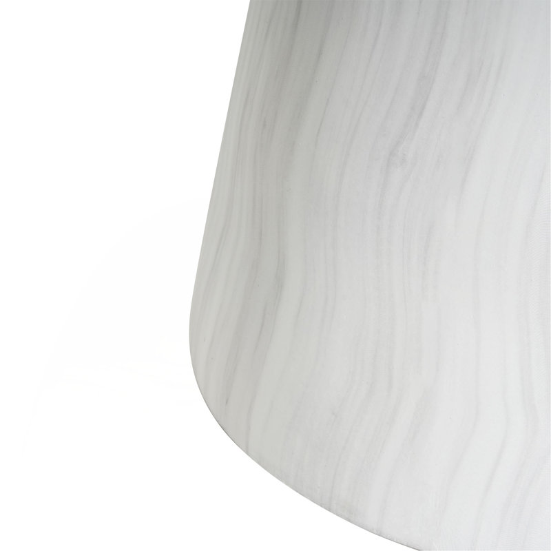 Outdoor Ponti Travertine Side Table, White