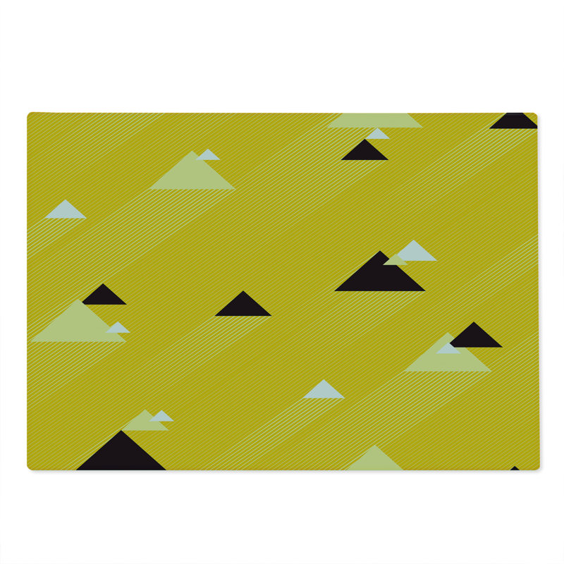 Planche à découper Ambesonne rétro jaune triangles grande taille rétro souci noir et blanc