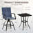 Patio Bar Dining Set With Square Bar Table And Armrest Bar Height Chairs (Set Of 3)-695840421