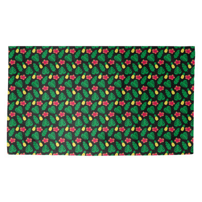 Tapis noir/vert tropical Avicia