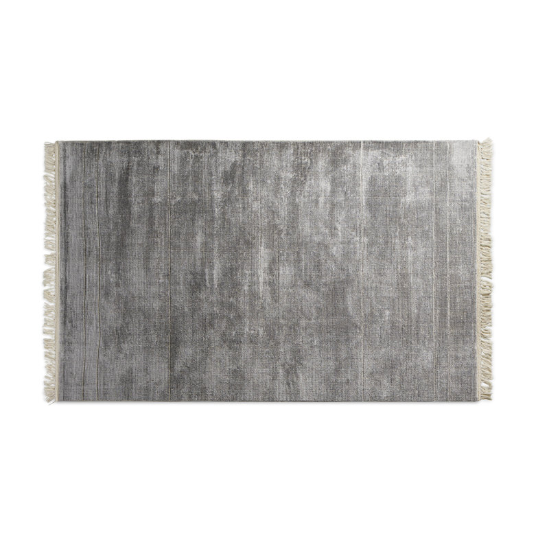 Fancy Area Rug in Ice Blue/Ivory, Rectangle 5' x 8'