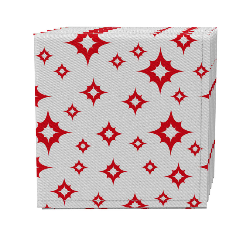 Cotton Twill Geometric Square Napkin