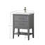 Meuble-lavabo simple 24 po avec plateau en céramique Brodnax-1755984569