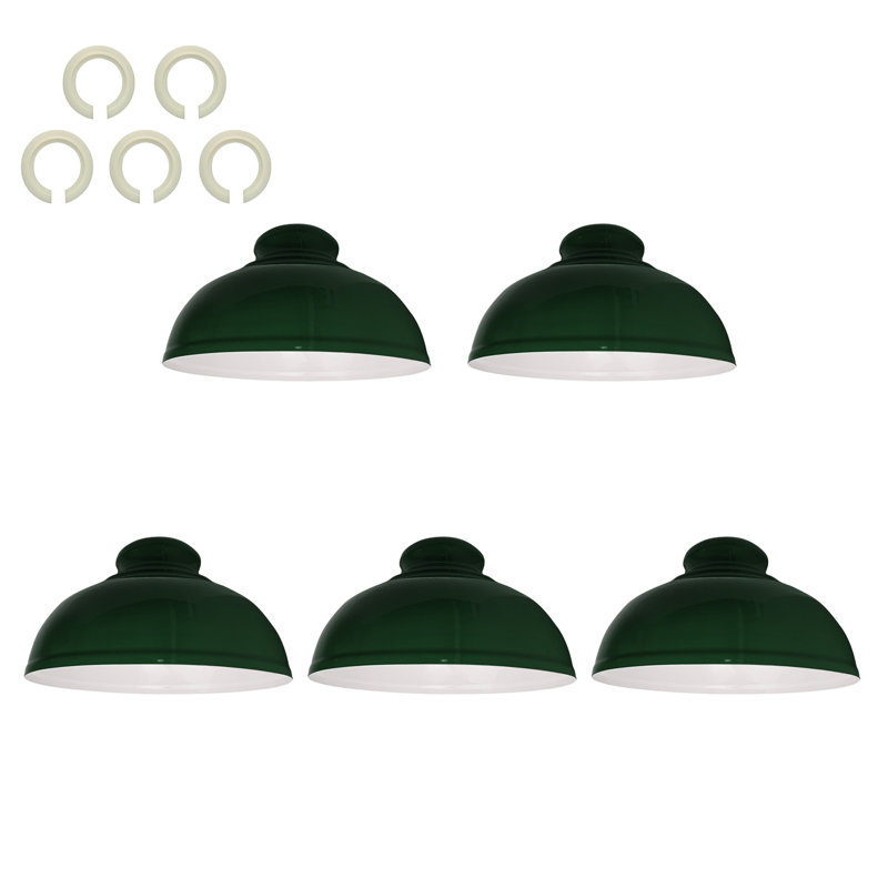 Trabelsi 17cm H Metal Dome Lamp Shade, Green