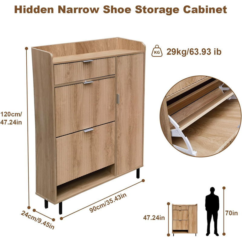 17 Pair Flip Down Shoe Storage