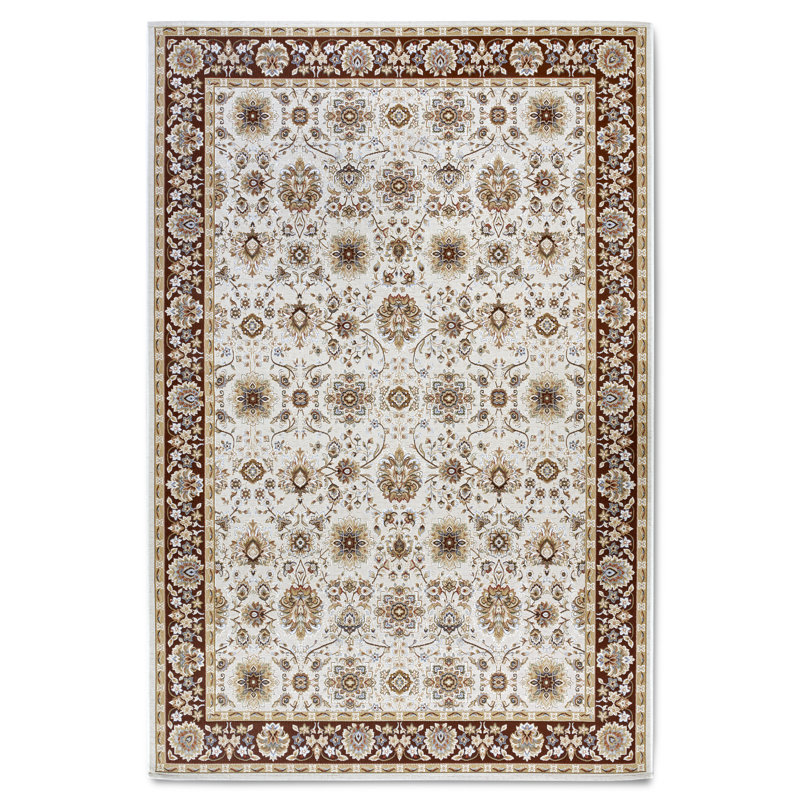 Kollektion 1767 Machine Woven Cream brown Rug, Rectangular 160 x 235cm