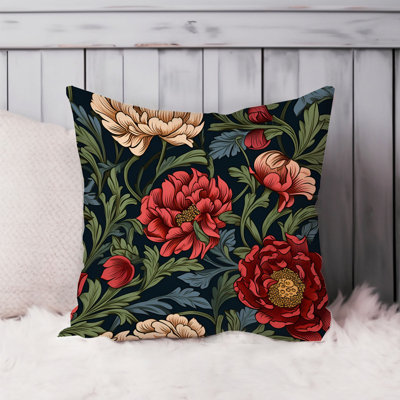 Floral William Morris Damask Flowers Leaves V Classic