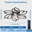 Ventilateur de plafond 14 po avec lumières DEL Faiyaaz-807890189