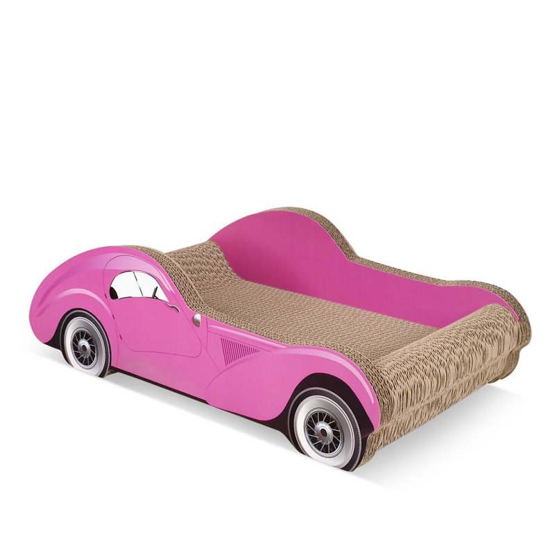 Car Shape Cat Scratcher, Pink
