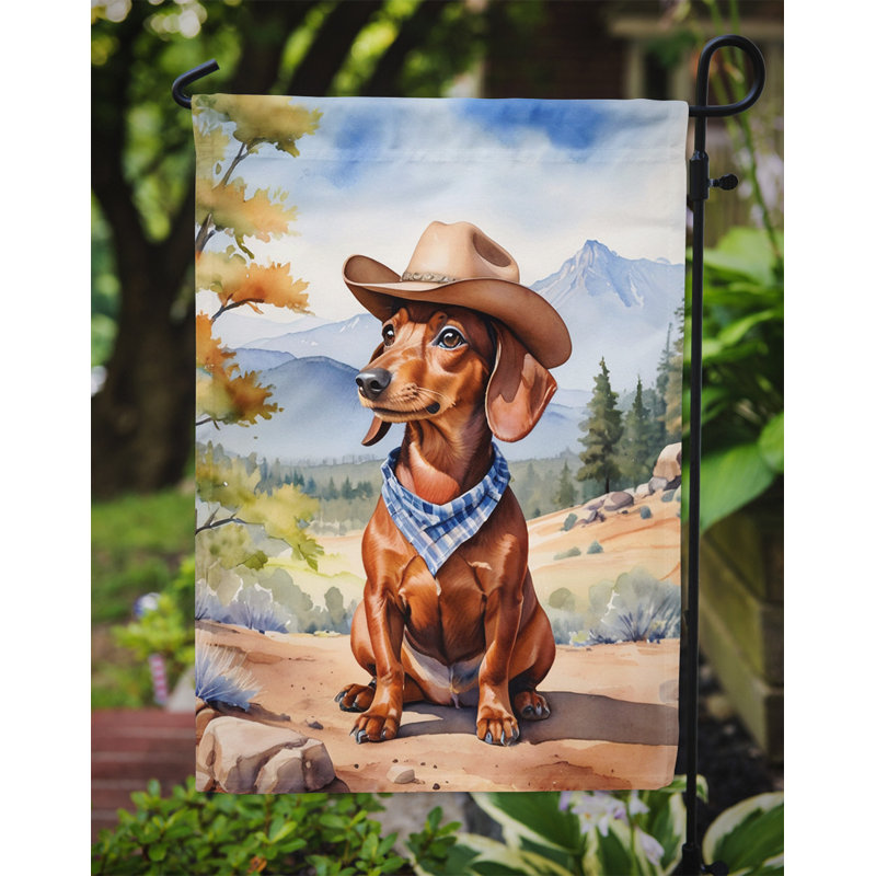 Drapeau Cowboy Welcome Garden, Teckel