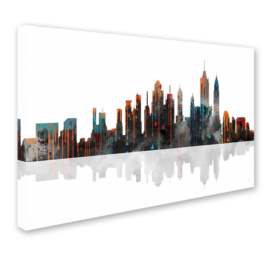" New York New York Skyline " by Marlene Watson Trademark Fine Art 