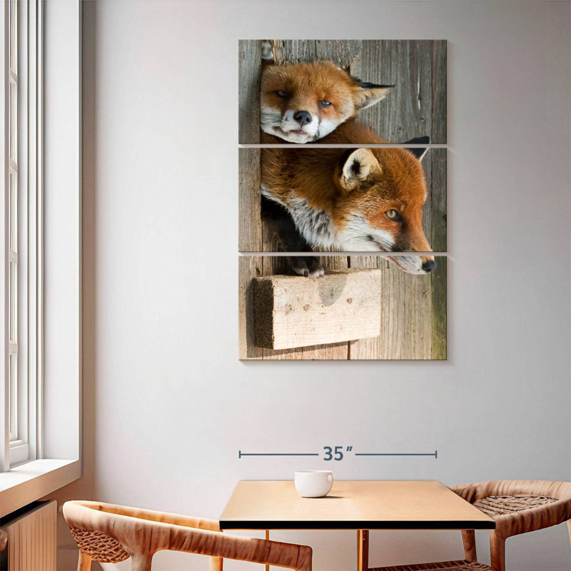 Brampt Sleepy Red Fox, 65" H x 42" W