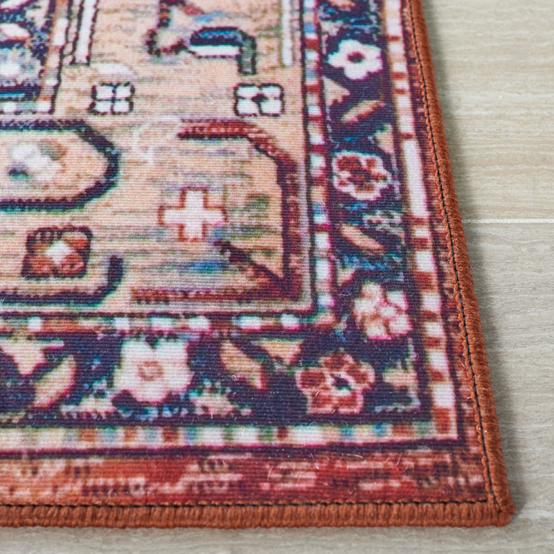 Sonia Oriental Beige/Blue Area Rug, Square 6'