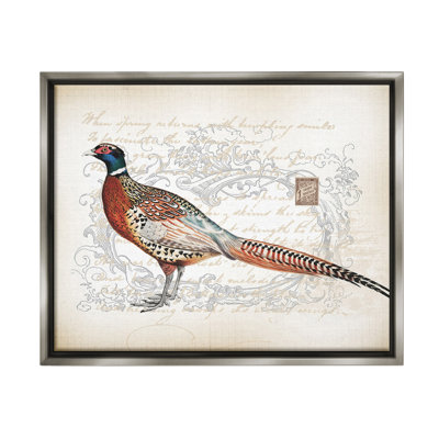 "Pheasant & Vintage Pattern" par Lula Bijoux sur toile