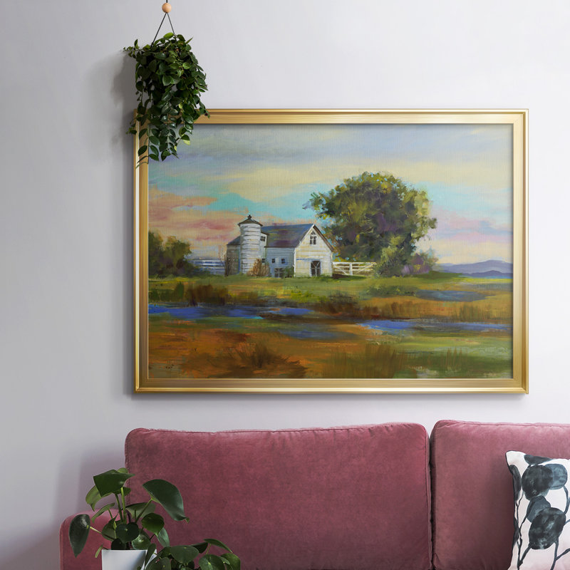 «Down By The Barn», reproduction d'art sur toile, Argent, H 14 po x l 20 po x P 1,5 po