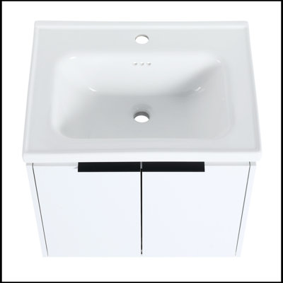 Ensemble de meuble-lavabo double avec plateau 59,60 Alrage