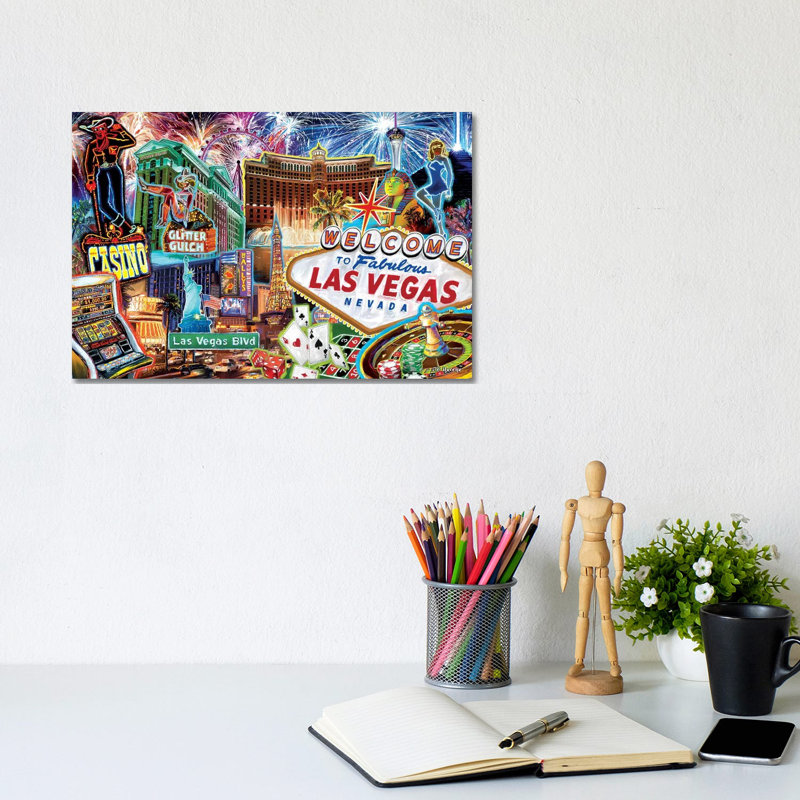 Las Vegas Pop Art - Giclée sur toile tendue avec châssis