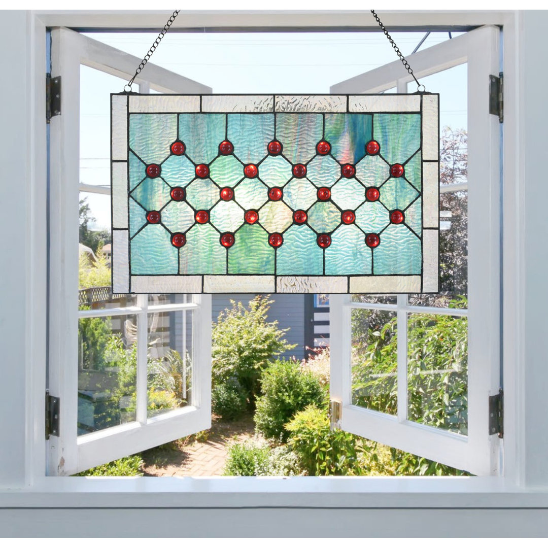 Fine Art Lighting Ocean Gem Stained Glass Window Panel Fine Art Lighting