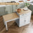 78.74''Solid Wood Kitchen Island with Extendable Dining Table and Storage, Mobile Kitchen Cart with Lockable Wheels-494706263
