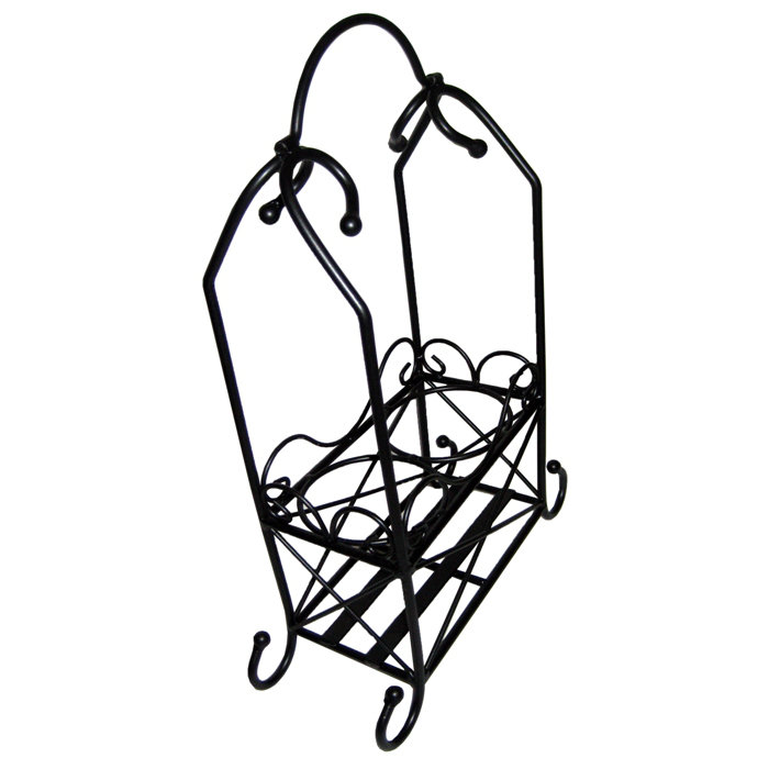 Weronika Tabletop Wine Bottle Rack in Black