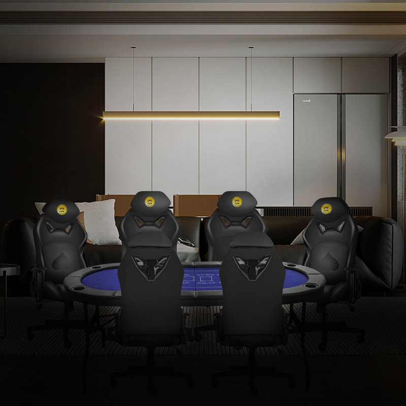 Chaise d'ordinateur Omme With Texas Hold'em, Noir