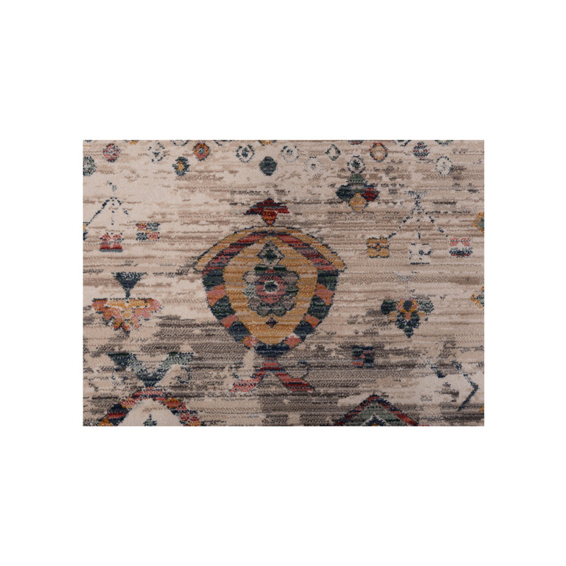 Oriental Machine-Made Ivory/Grey, Rectangle 8' x 10'