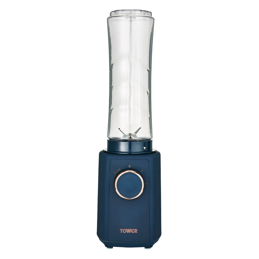 Tower Cavaletto Personal Blender with Tritan Smoothie Bottle, 2 Speeds, Pulse Function, 300W
