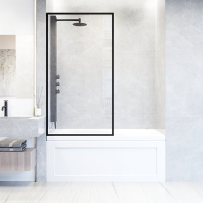 Écran de baignoire fixe avec verre 3/8 po l 34 po x H 62 po Meridian