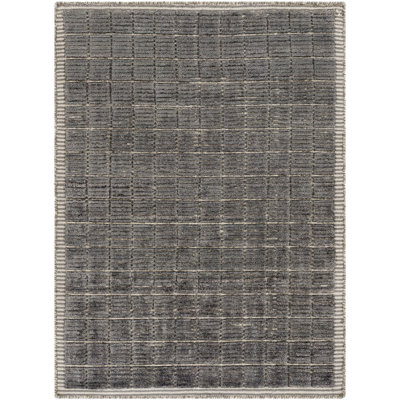 Tapis en mélange de laine tissé à la main Jacey 