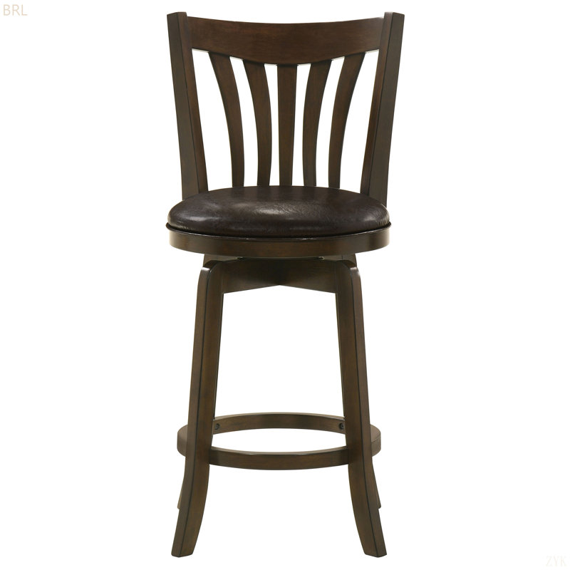 Chaise de bar pivotante en bois