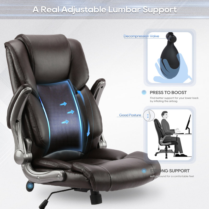 Fauteuil de bureau ergonomique Alira, Brun