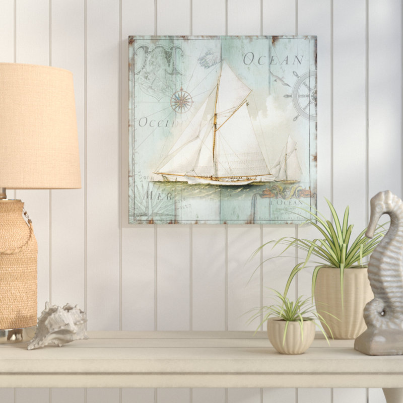«La Mer: Shore Boat», reproduction d'impression sur toile, H 24 po x l 24 po