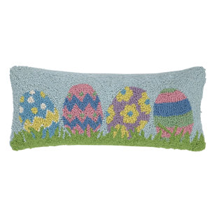 Easter Egg Wool Hook Pillow