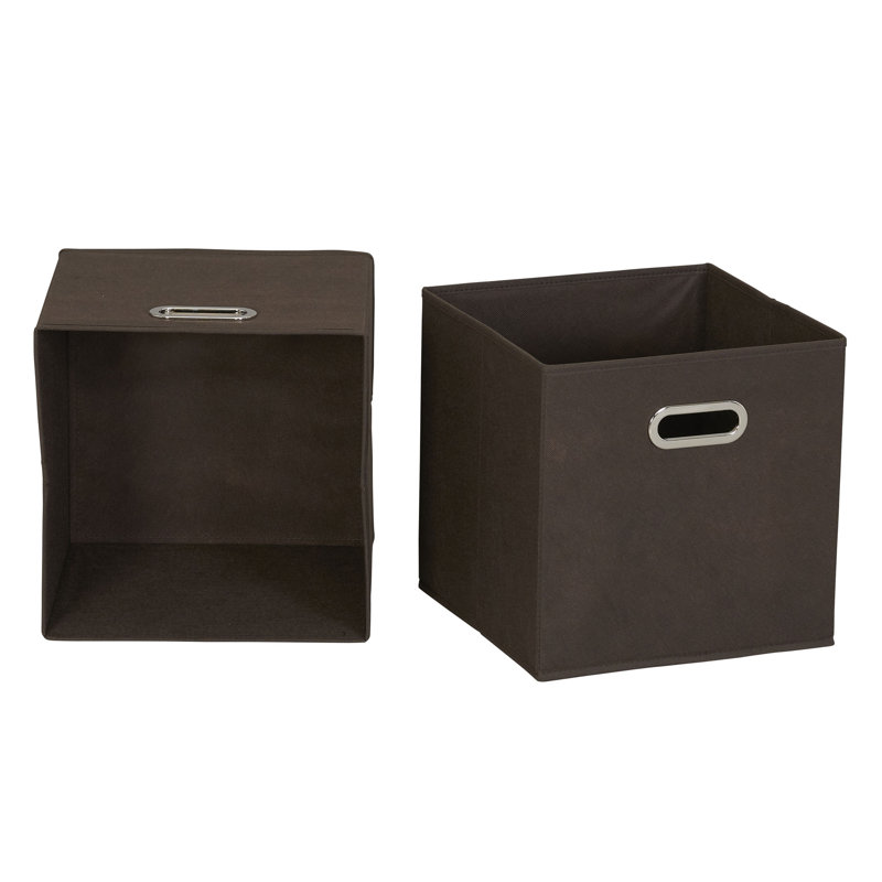Wayfair Basics® Open Fabric Storage Bin Set, Brown