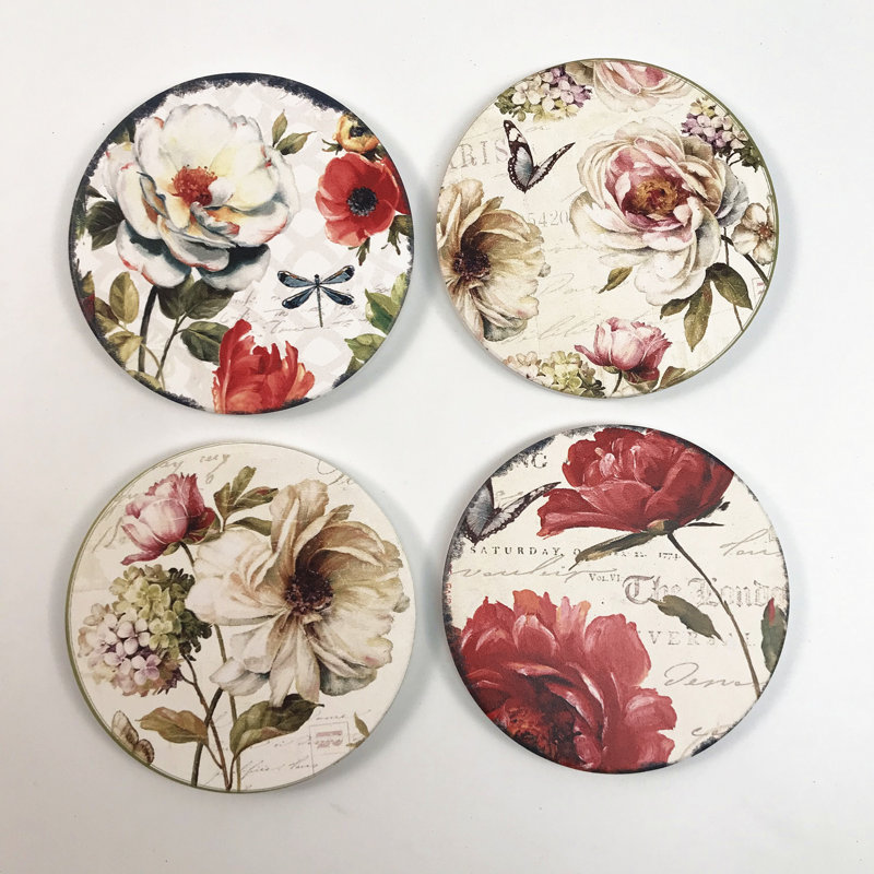 Sous-verre floral