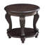 Table de bout ronde 22 po, table d'appoint en bois massif avec tablette, table de coin de salon facile à assembler-928702318