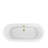 67" Streamline Clawfoot Soaking Acrylic Bathtub With Drain, Clawfeet, and Bamboo Tray-75960053-75960062