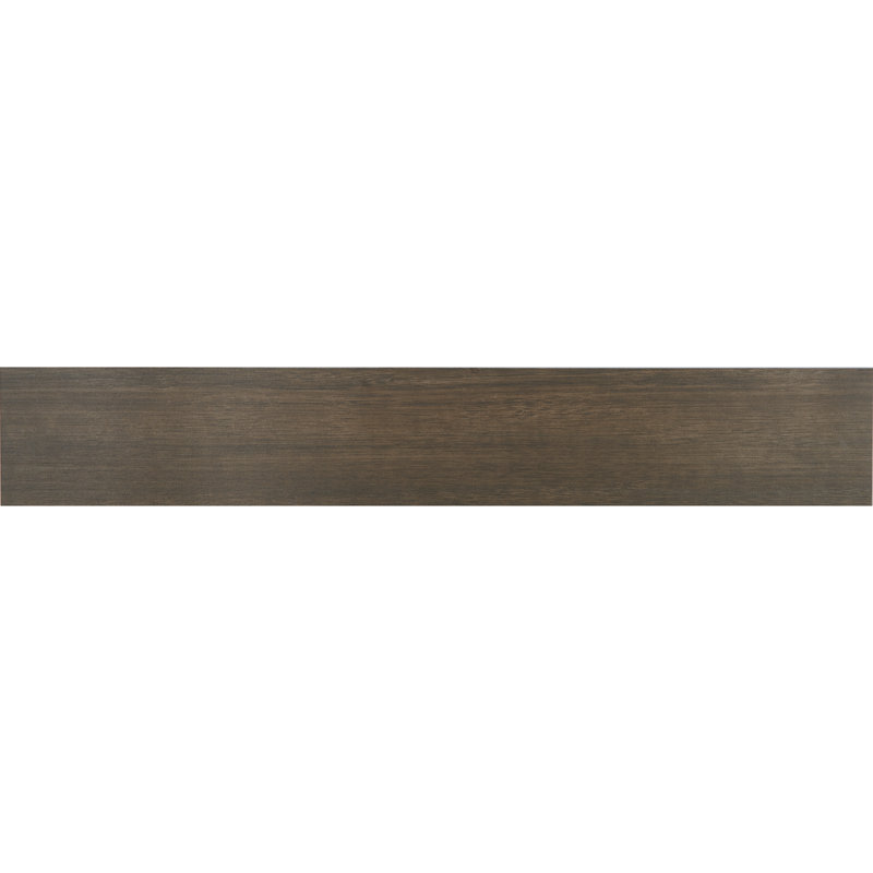 Harmony Grove 6'' W x 36'' L Porcelain Wood Look Singular Tile, Olive Chocolate